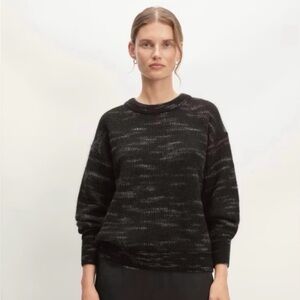 Everlane Cocoon Crew Sweater Black Heather Sweater
